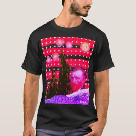 star night vincent van gogh RED dots cream T Shirt
