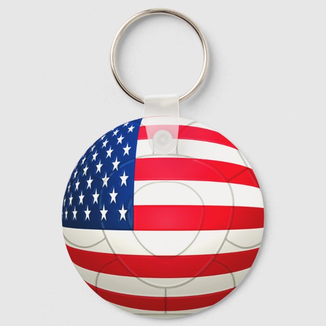 Star och Rand - USA - Fotboll Nyckelring (Framsida)