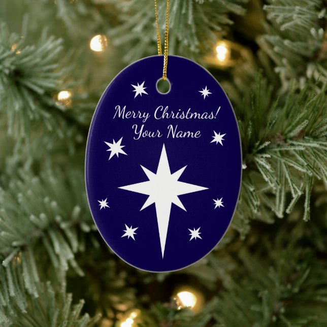 Star of Bethlehem personalized Christmas ornament (Träd)