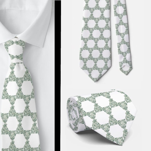 Star of David Eucalyptus Greenery Neck Tie Slips (Skapare uppladdad)