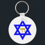 STAR of David & Symbol of LIFE Nyckelring<br><div class="desc">smyckesymboler</div>