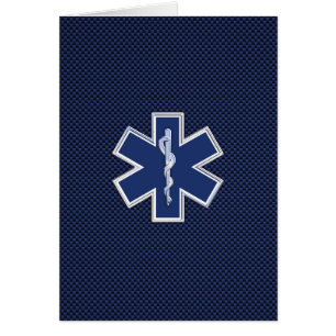 Star of Life Sjukvårdare Akut Medical Services Hälsningskort