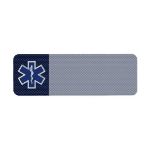 Star of Life Sjukvårdare Akut Medical Services Returadress Etikett