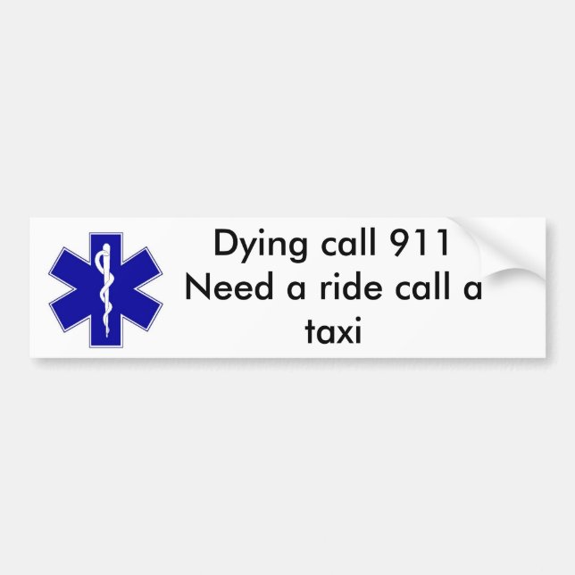 star_of_life som dör appellen 911Need en Bildekal (Framsidan)