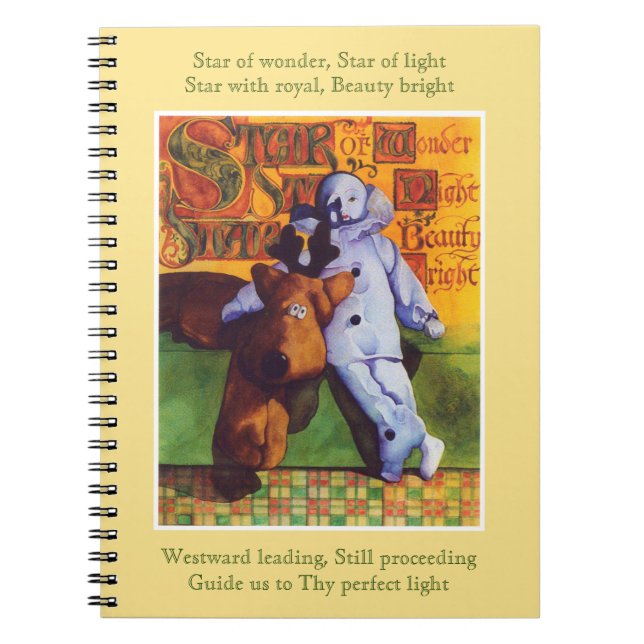 STAR OF  Spiral Notebook - Guld Anteckningsbok (Framsidan)