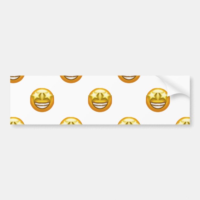 star öga emoji bildekal (Framsidan)