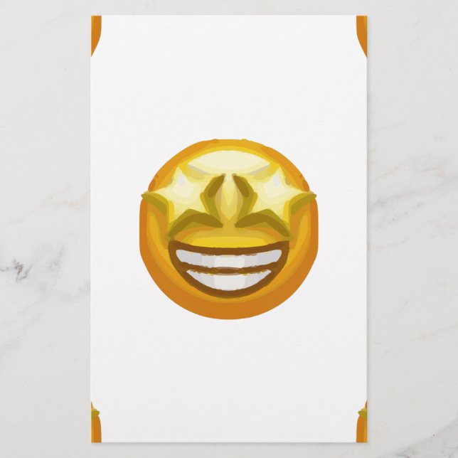 star öga emoji brevpapper (Framsida)