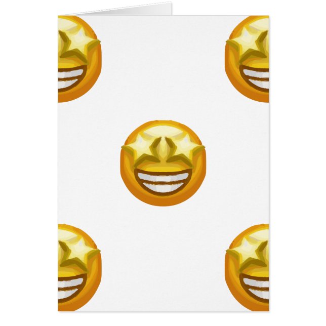 star öga emoji hälsningskort (Framsidan)