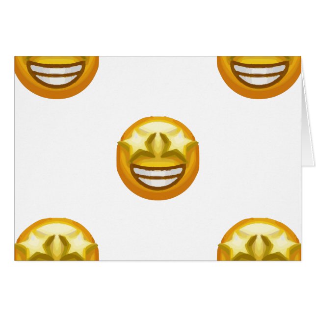 star öga emoji hälsningskort (Framsidan Horizontal)