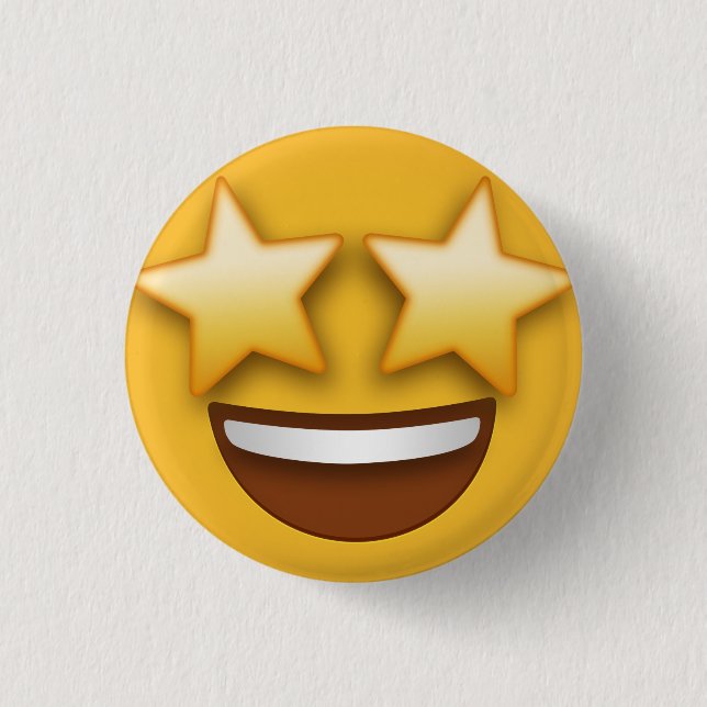 Star Öga Emoji Knapp (Framsida)