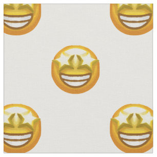 star öga emoji-struktur tyg