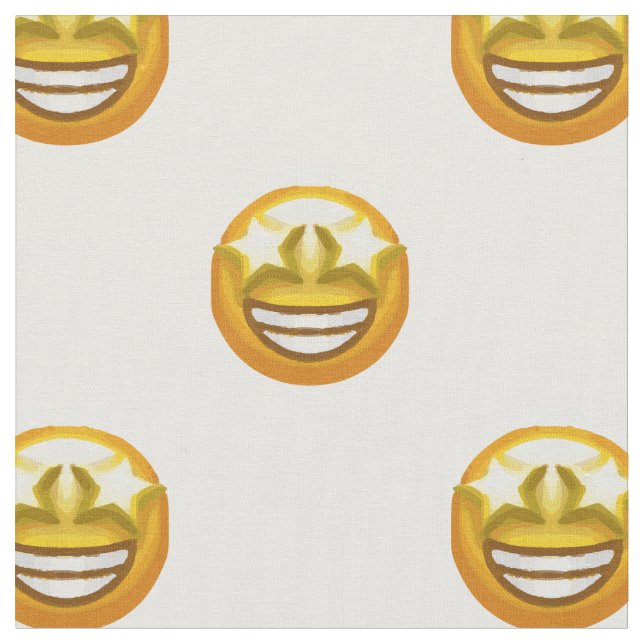 star öga emoji-struktur tyg (Närbild)