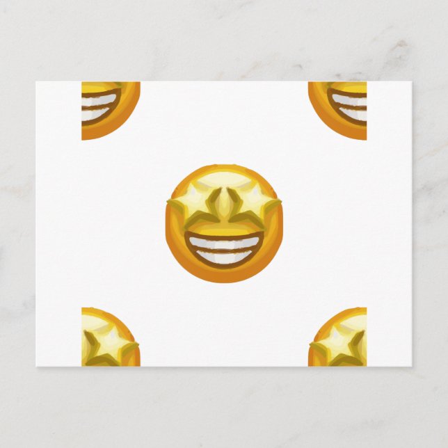 star öga emoji vykort (Framsida)