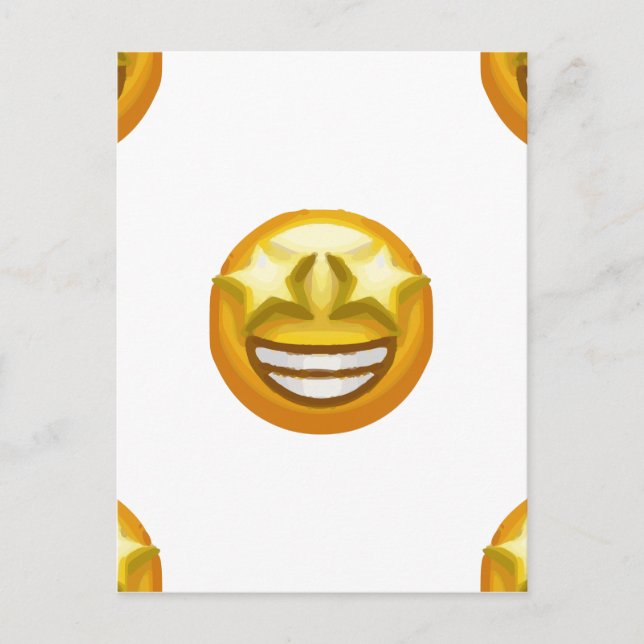 star öga emoji vykort (Framsida)