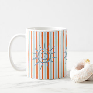 Star Orange Blue Rand Mugg