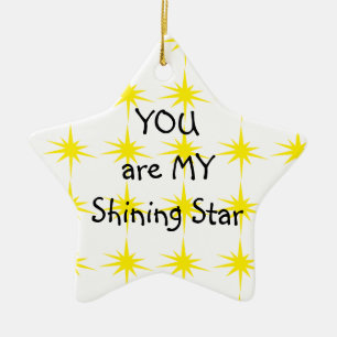 STAR ORNAMENT-DU ÄR MIN SKYLDIGA STAR JULGRANSPRYDNAD KERAMIK