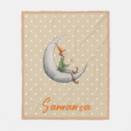 Star pattern christmas elf grey white name fleecefilt
