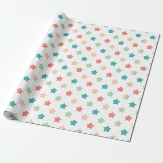 Star Patterns: Red, Green, Blue, and Peach Delight Presentpapper