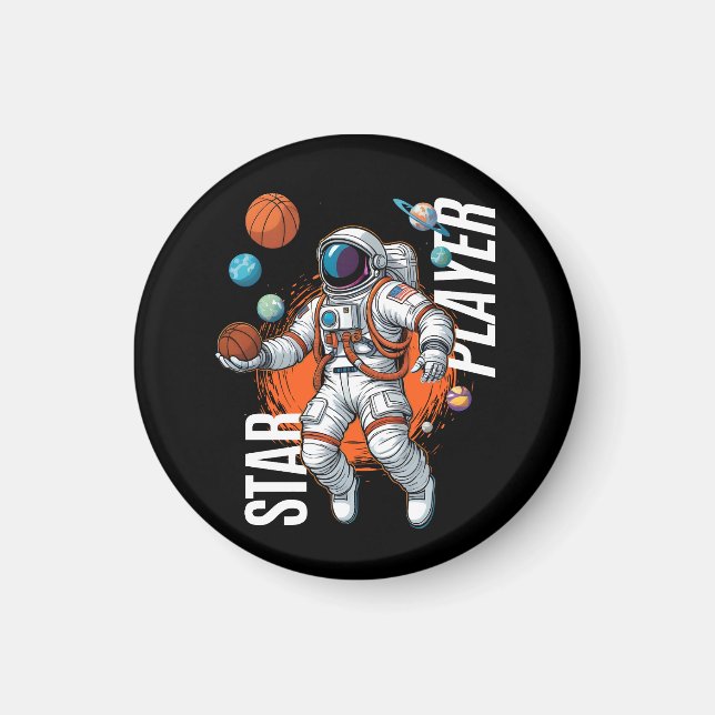 Star Player - Space Basketball Vibes Magnet (Framsidan)