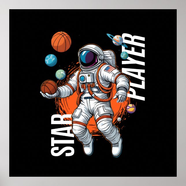 Star Player - Space Basketball Vibes Poster (Framsidan)