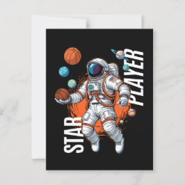 Star Player - Space Basketball Vibes Vykort