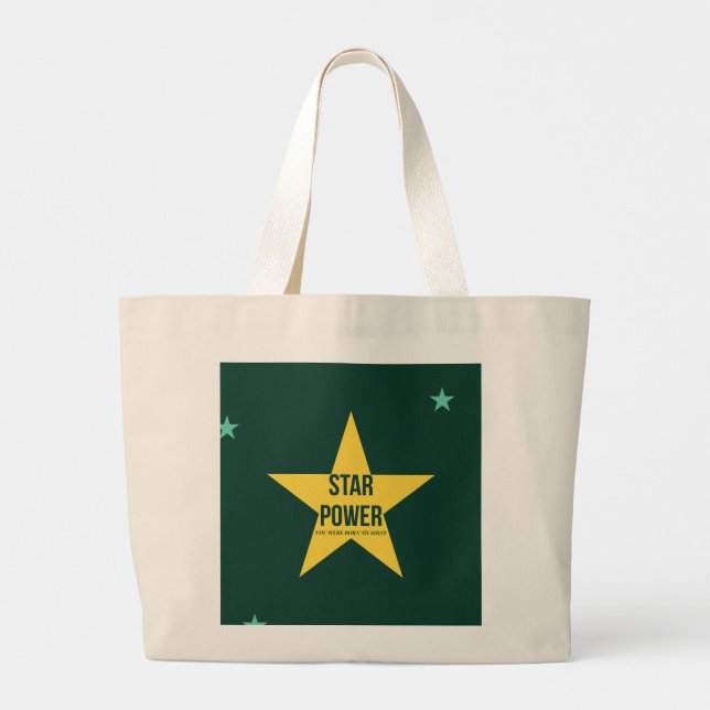 Star Power — 90-tals Maximalist  Handväskor | Retr Jumbo Tygkasse (Baksida)