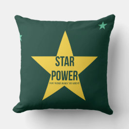 Star Power — 90s Retro Throw Pillow  Kudde