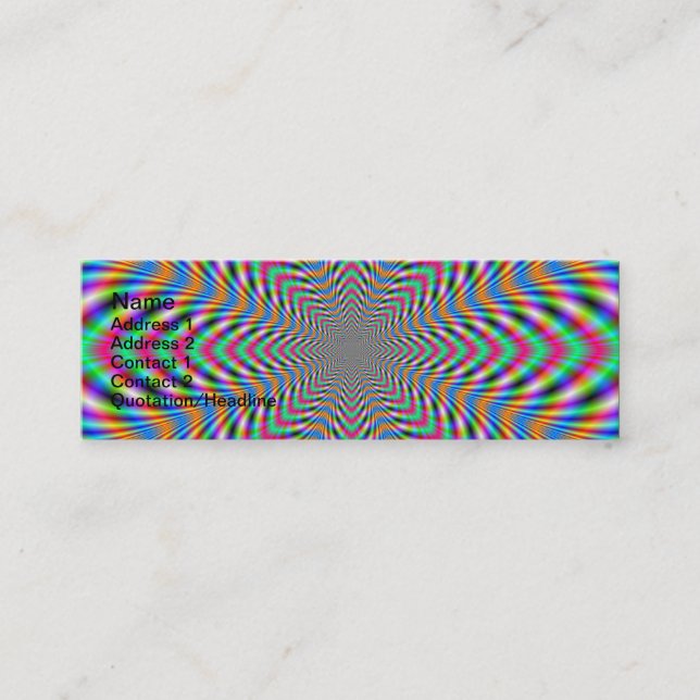 Star Psychedelic-Affärskort Mini Visitkort (Framsida)