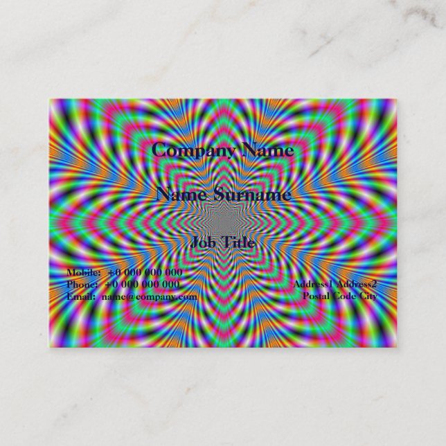 Star Psychedelic-Affärskort Visitkort (Framsida)
