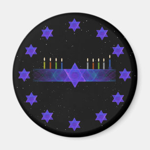Star Pub Menorah Magnet