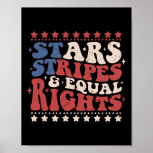 Star Rand och likvärdiga Höger, patriotisk 4:e Jul Poster