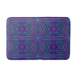 Star Red och Blue Geometric Badrumsmatta