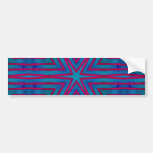Star Red och Blue Geometric Bildekal