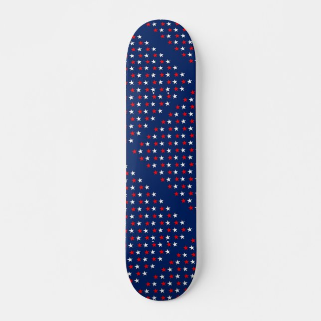 Star Red White/Blue Skateboard (Framsida)