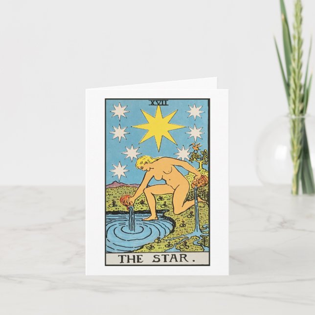 Star - Rider Waite Smith-tarot Kort (Framsida)