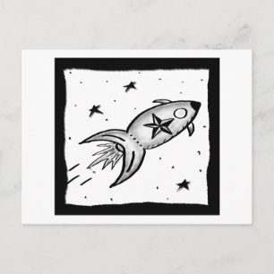 Star Rocketship - and Vykort