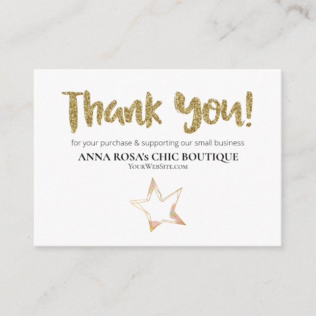 *~* STAR Rosa - Logotyp TACK QR AP8-granskning Tilläggskort (Framsida)