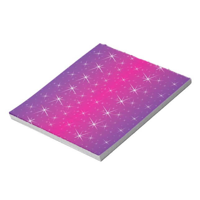 Star Rosa Mönster Anteckningsblock (Roterad)