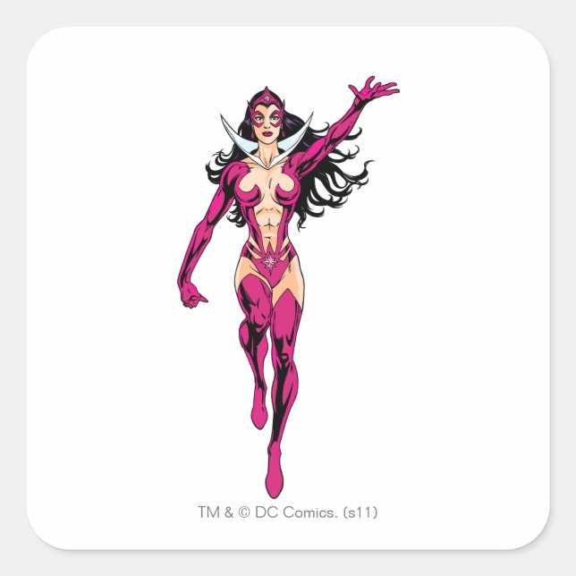 Star Sapphire 4 Fyrkantigt Klistermärke (Framsida)