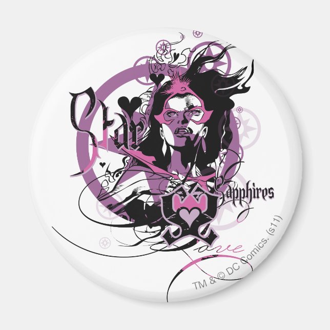 Star Sapphire-grafik 6 Magnet (Framsidan)