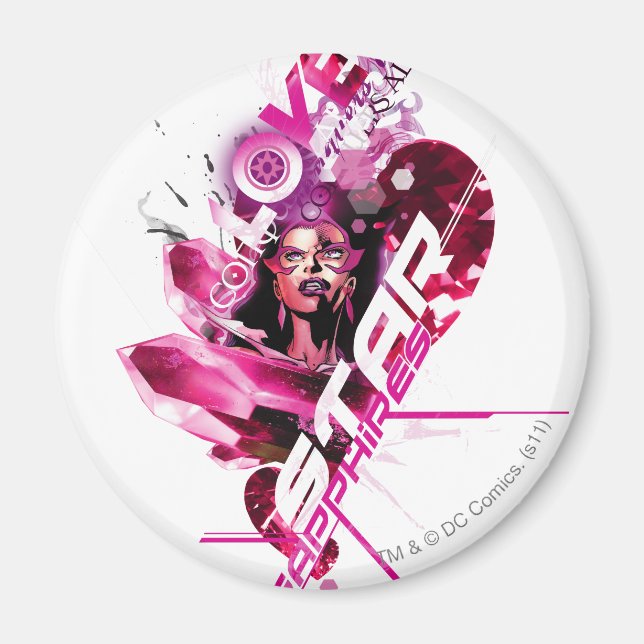 Star Sapphire-grafik 8 Magnet (Framsidan)
