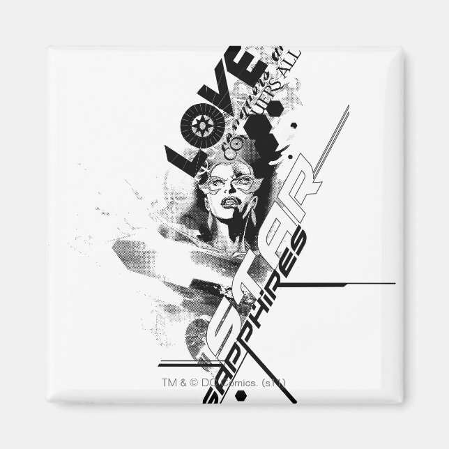 Star Sapphire-grafik 9 Magnet (Framsidan)