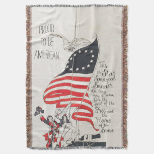 Star Spanged Banner America Flagga Filt