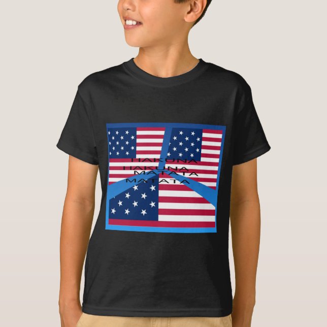 Star Spangle Hakuna Matata: Patriotisk Kolla Appa Tröja (Framsida)