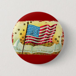 Star Spangled Banner American Flagga Button Knapp