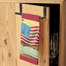Star Spangled Banner American Flagga Kitchen Towel