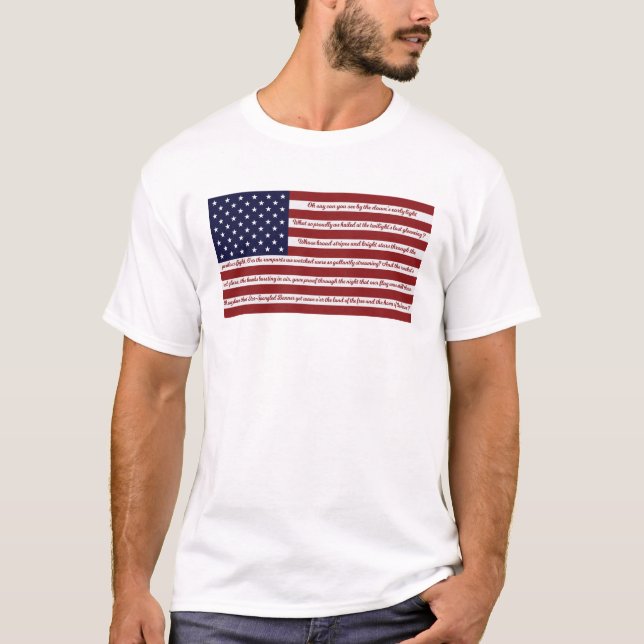 STAR SPANGLED BANNER - AMERICAN FLAGGA T SHIRT (Framsida)