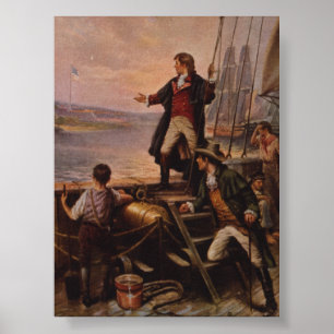 Star Spangled Banner Light Edward Percy Moran Poster