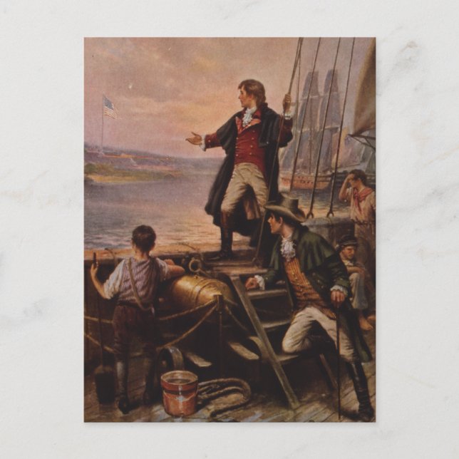 Star Spangled Banner Light Edward Percy Moran Vykort (Framsida)