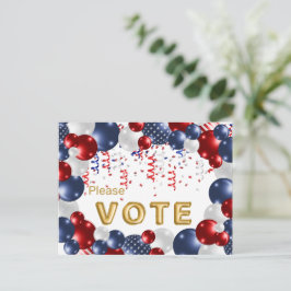 Star Spangled Celebration Vote Reminder Vykort
